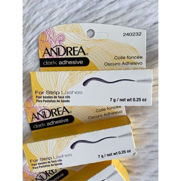 NEW Andrea Set Of 3 Dark Adhesive Glue For False Strip Lashes - Picture 3 of 6